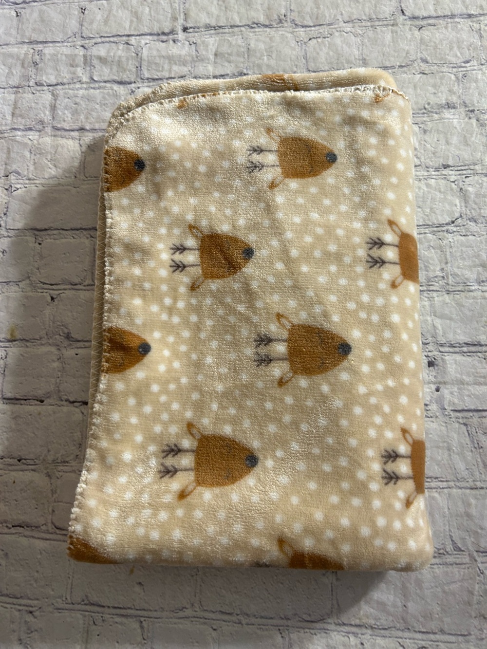 SUGARPLUM DREAMS PLUS TAN/BEIGE REPEATING HEDGEHOG ALL OVER BABY BLANKET